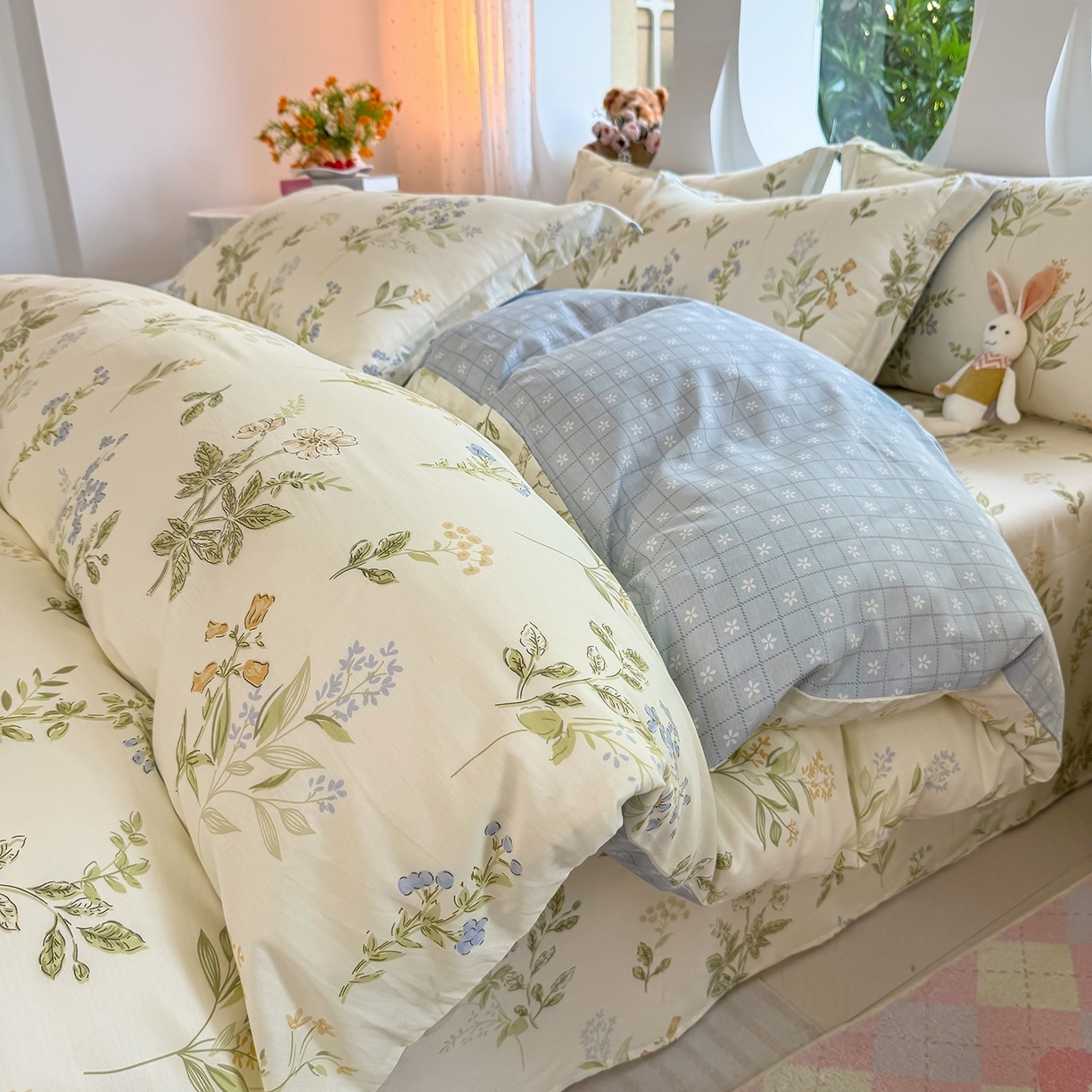 91家纺网 家纺一手货源 找家纺 （总）壹贝家纺2025新款全棉四件套(喷气工艺)(高品质)(花型持续更新)(接受各种预定尺寸)