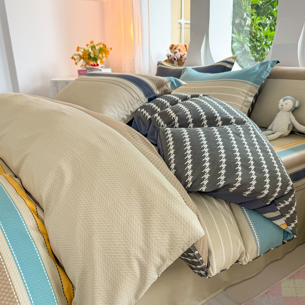 91家纺网 家纺一手货源 找家纺 （总）壹贝家纺2025新款全棉四件套(喷气工艺)(高品质)(花型持续更新)(接受各种预定尺寸)