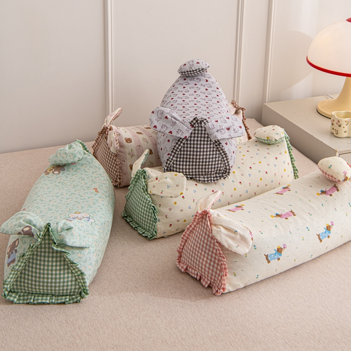 91家纺网 家纺一手货源 找家纺 （总）大熊枕芯 2025新款全棉纯棉三角兔子荞麦枕全荞麦壳颈椎枕午睡护颈枕头枕芯