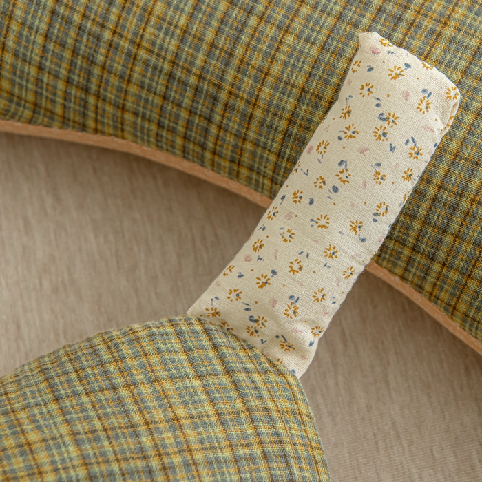 91家纺网 家纺一手货源 找家纺 大熊枕芯 2025新款全棉纯棉萌趣狮子荞麦枕荞麦壳护颈枕枕头枕套 小狮子-绿 45x50cm/对