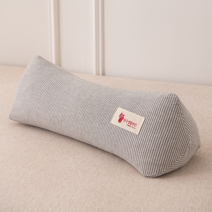 大熊枕芯 2025新款全棉纯棉精梳棉全荞麦壳颈椎枕成人腰靠枕午睡枕头枕芯 精梳棉三角荞麦枕-灰 40x15x8cm/对