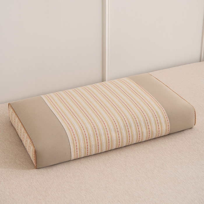 91家纺网 家纺一手货源 找家纺 大熊枕芯 2025新款全棉纯棉3d宫廷荞麦枕全荞麦壳枕头枕芯 3d宫廷荞麦枕-卡其 35x55cm/对