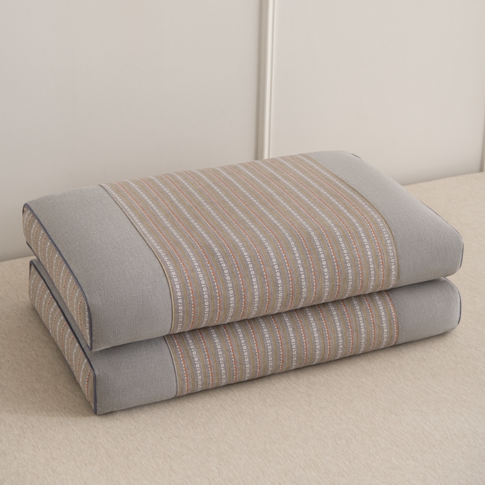 91家纺网 家纺一手货源 找家纺 大熊枕芯 2025新款全棉纯棉3d宫廷荞麦枕全荞麦壳枕头枕芯 3d宫廷荞麦枕-咖色 35x55cm/只