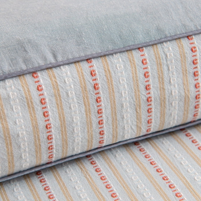 91家纺网 家纺一手货源 找家纺 大熊枕芯 2025新款全棉纯棉3d宫廷荞麦枕全荞麦壳枕头枕芯 3d宫廷荞麦枕-浅蓝 35x55cm/只