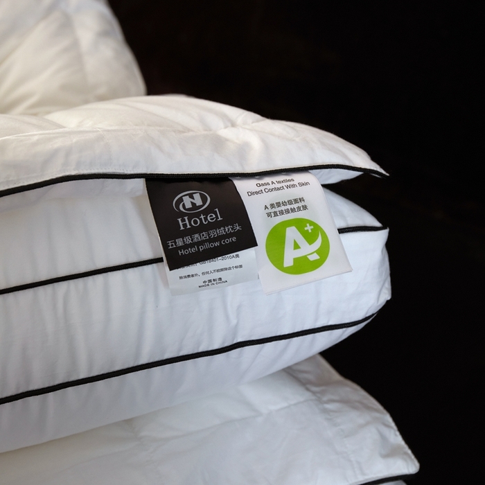 91家纺网 家纺一手货源 找家纺 御眠纺 2025新款七星级酒店护颈椎羽绒枕分区养生羽绒枕 伯爵养生羽绒枕48*74