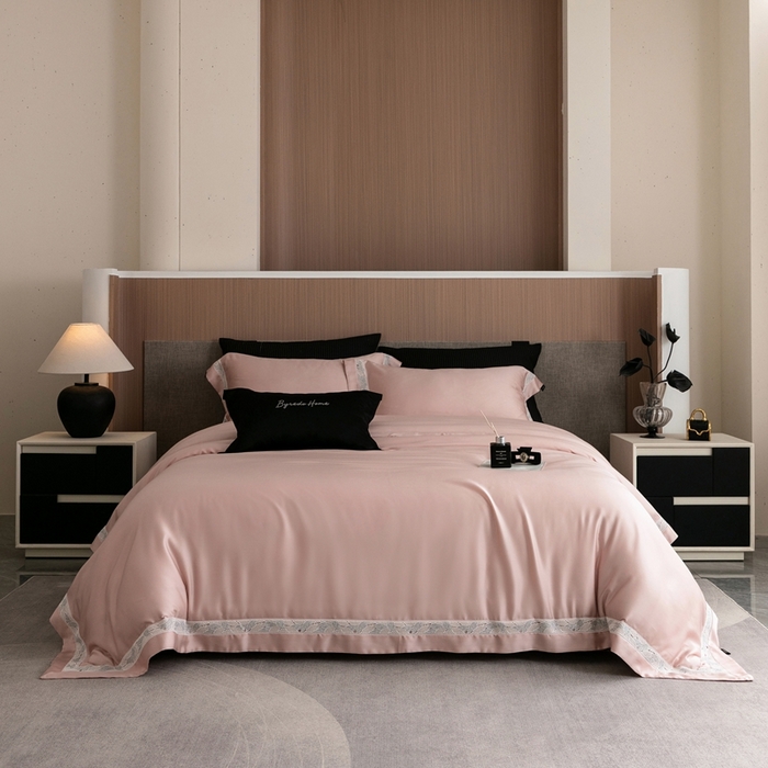 91家纺网 家纺一手货源 找家纺 （总）馨蕊家居 2025春夏新品LF兰精天丝四件套-森蔓