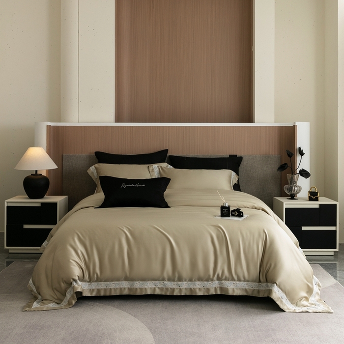 91家纺网 家纺一手货源 找家纺 （总）馨蕊家居 2025春夏新品LF兰精天丝四件套-森蔓