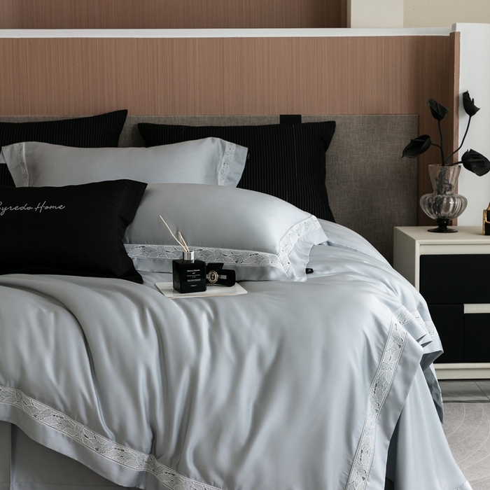 91家纺网 家纺一手货源 找家纺 （总）馨蕊家居 2025春夏新品LF兰精天丝四件套-森蔓