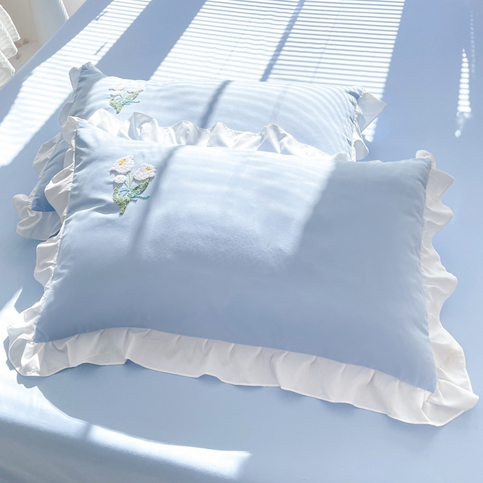 91家纺网 家纺一手货源 找家纺 （总）雨菲家纺 2025新款学生季水洗棉毛巾绣花枕套