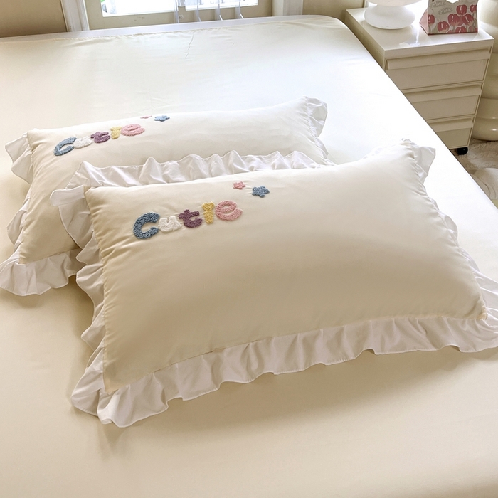 91家纺网 家纺一手货源 找家纺 （总）雨菲家纺 2025新款学生季水洗棉毛巾绣花枕套