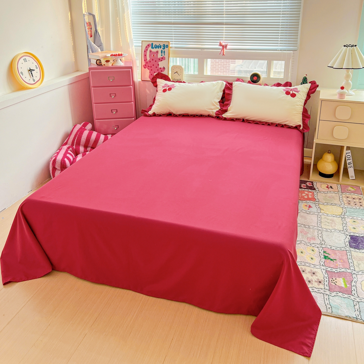 91家纺网 家纺一手货源 找家纺 （总）雨菲家纺 2025新款学生季水洗棉床单