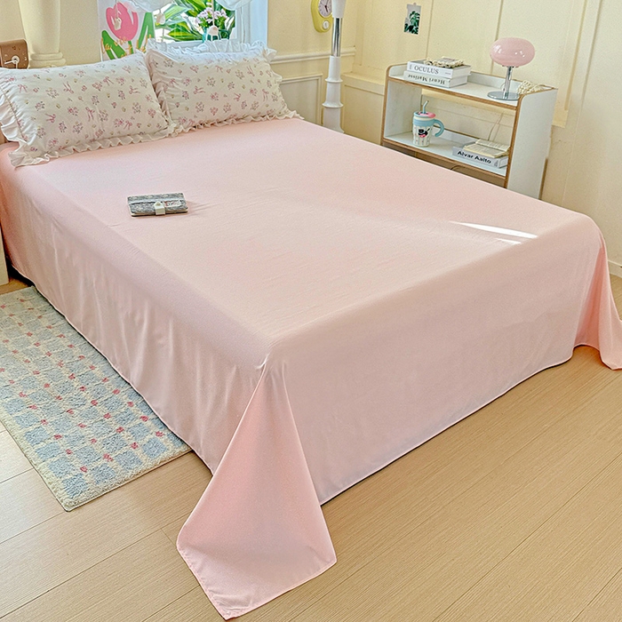 91家纺网 家纺一手货源 找家纺 雨菲家纺 2025新款学生季小清新公主风荷叶花边印花三件套四件套床单床笠款 爱恋花束