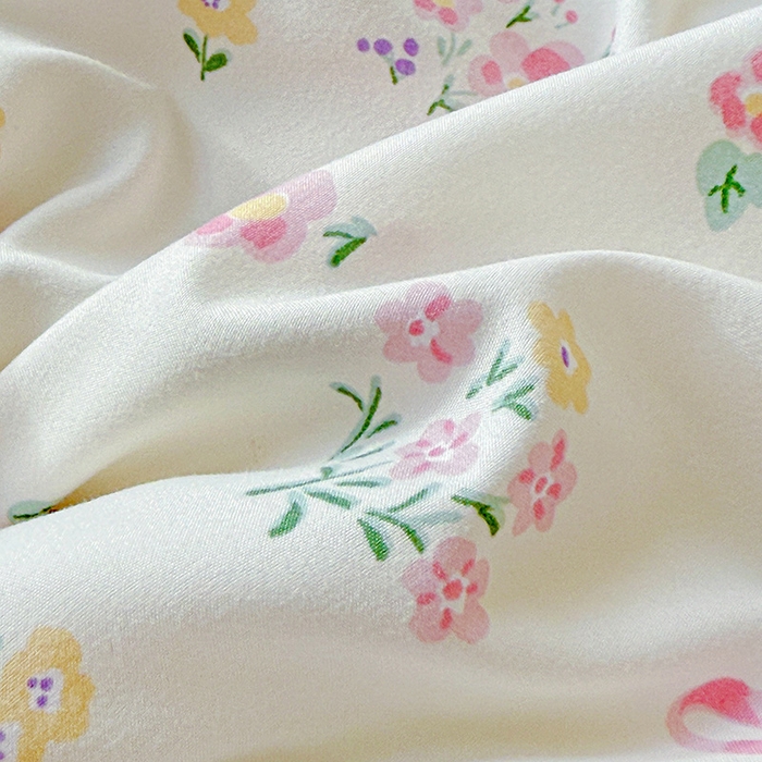 91家纺网 家纺一手货源 找家纺 雨菲家纺 2025新款学生季小清新公主风荷叶花边印花三件套四件套床单床笠款 爱恋花束