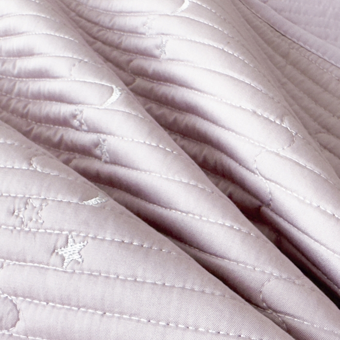 91家纺网 家纺一手货源 找家纺 橘夏家纺 2025新款夏季凉感莱赛尔天丝轻奢风星月款多功能床盖三件套软凉席盖毯 雪青紫