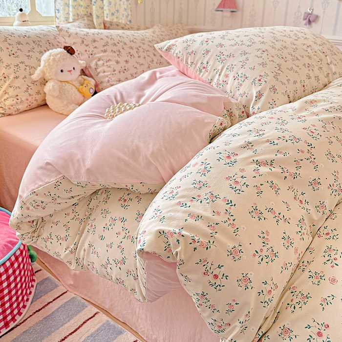 妖妖2025新款软糯水洗棉四件套 春山慢寻