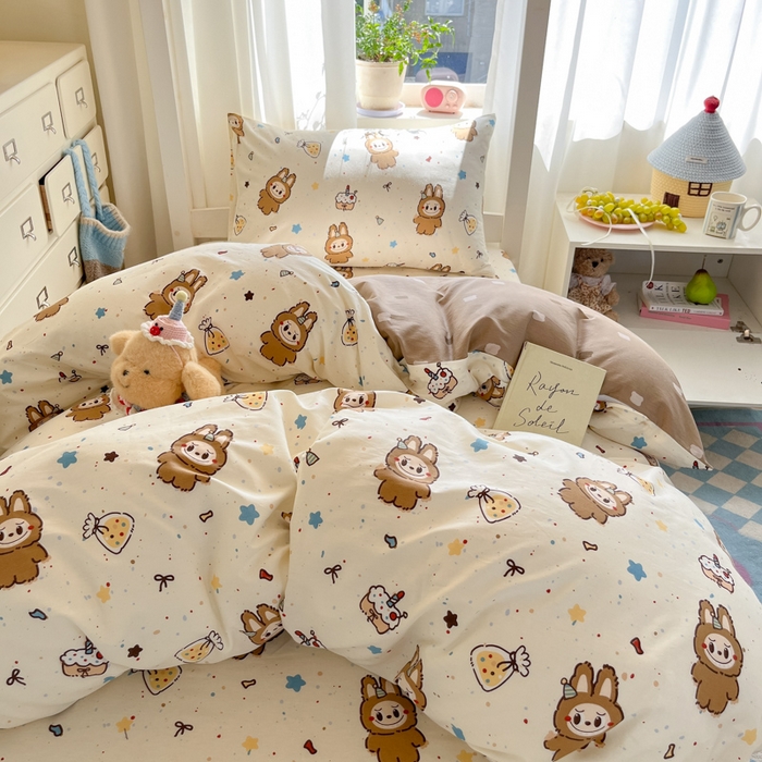 91家纺网 家纺一手货源 找家纺 （总）寻米 2025新款全棉印花学生季学生三件套