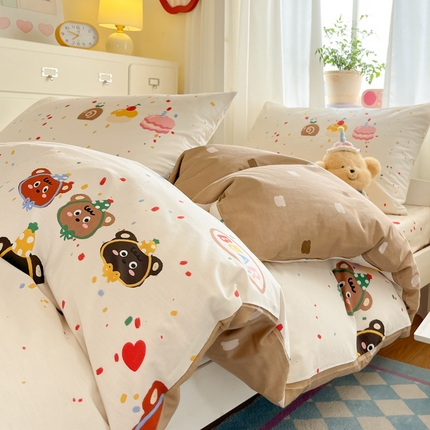 91家纺网 家纺一手货源 找家纺 （总）寻米 2025新款全棉印花学生季学生三件套