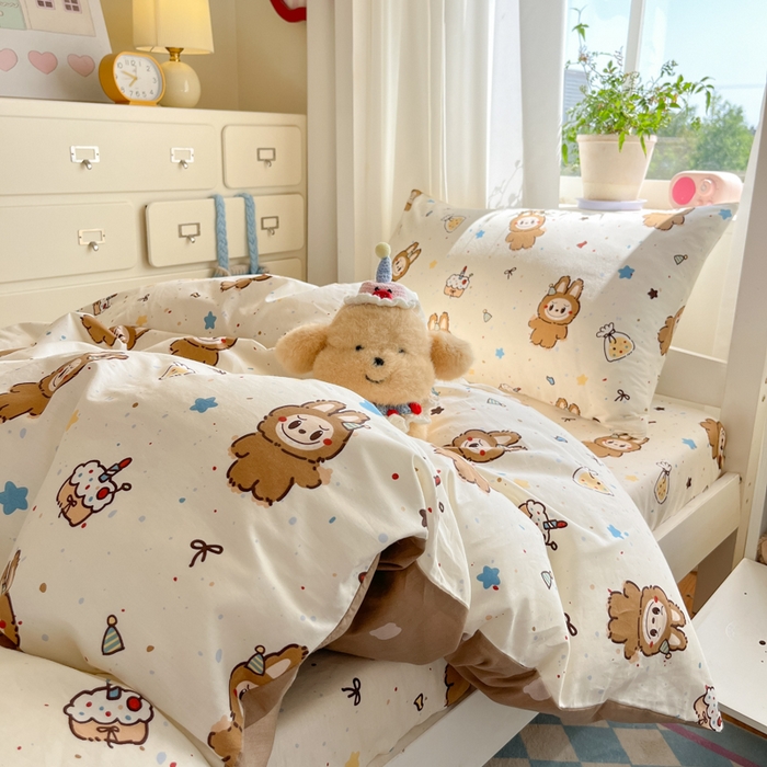 91家纺网 家纺一手货源 找家纺 （总）寻米 2025新款全棉印花学生季学生三件套