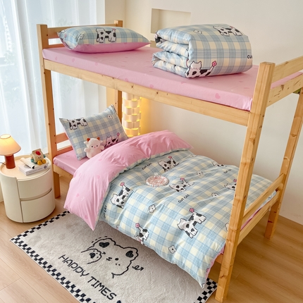 91家纺网 家纺一手货源 找家纺 （总）红馆 2025新款开学季三件套学生上下铺