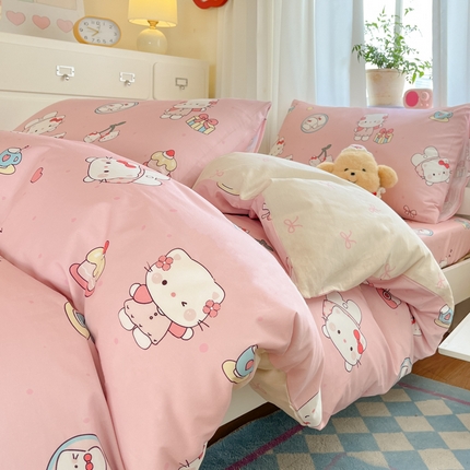 91家纺网 家纺一手货源 找家纺 （总）寻米 2025新款全棉印花学生季学生三件套