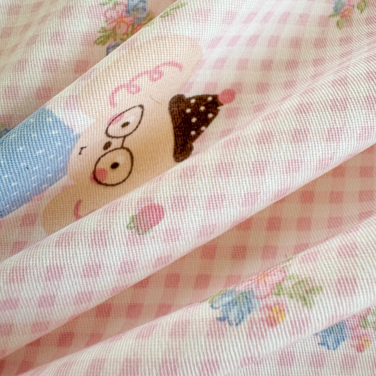 91家纺网 家纺一手货源 找家纺 慕尚家纺 2025新款13070全棉学生季全棉学生床三件套 粉格花