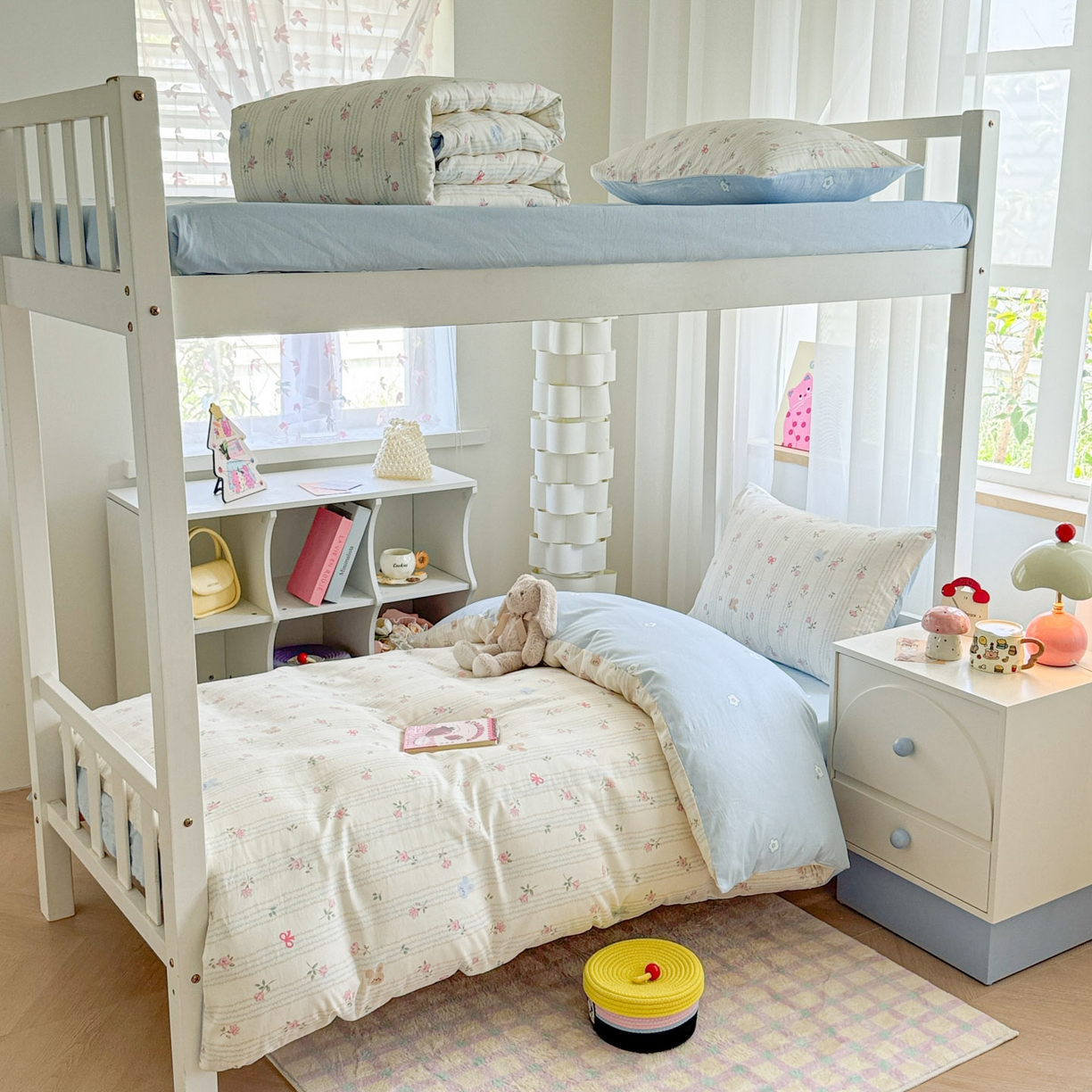 91家纺网 家纺一手货源 找家纺 慕尚家纺 2025新款13070全棉学生季全棉学生床三件套 兔兔录