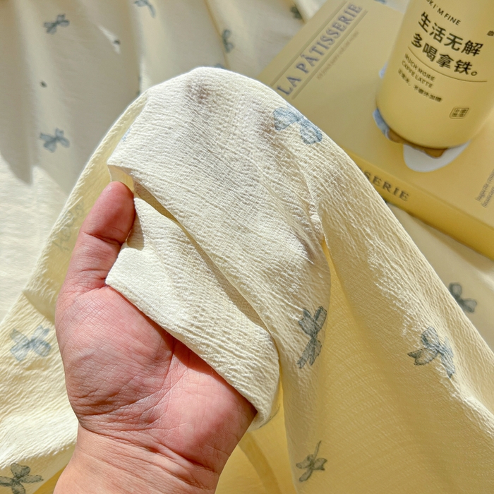 91家纺网 家纺一手货源 找家纺 韩巢家纺 2025新款云感提花双层纱枕套头套枕芯套 蓝相思