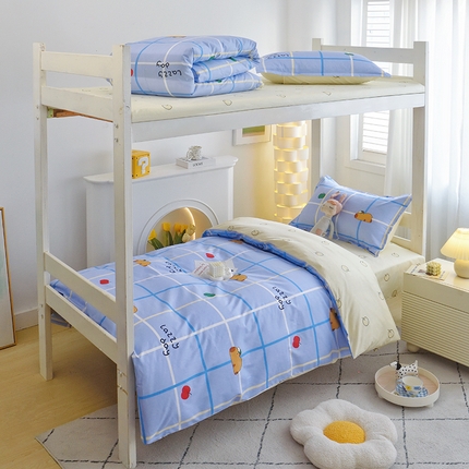 天之爱 2025年新款13372全棉三件套学生上下铺6件套多件套 卡皮巴拉蓝