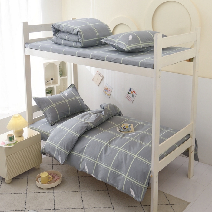 91家纺网 家纺一手货源 找家纺 天之爱 2025年新款13372全棉三件套学生上下铺6件套多件套 心悦