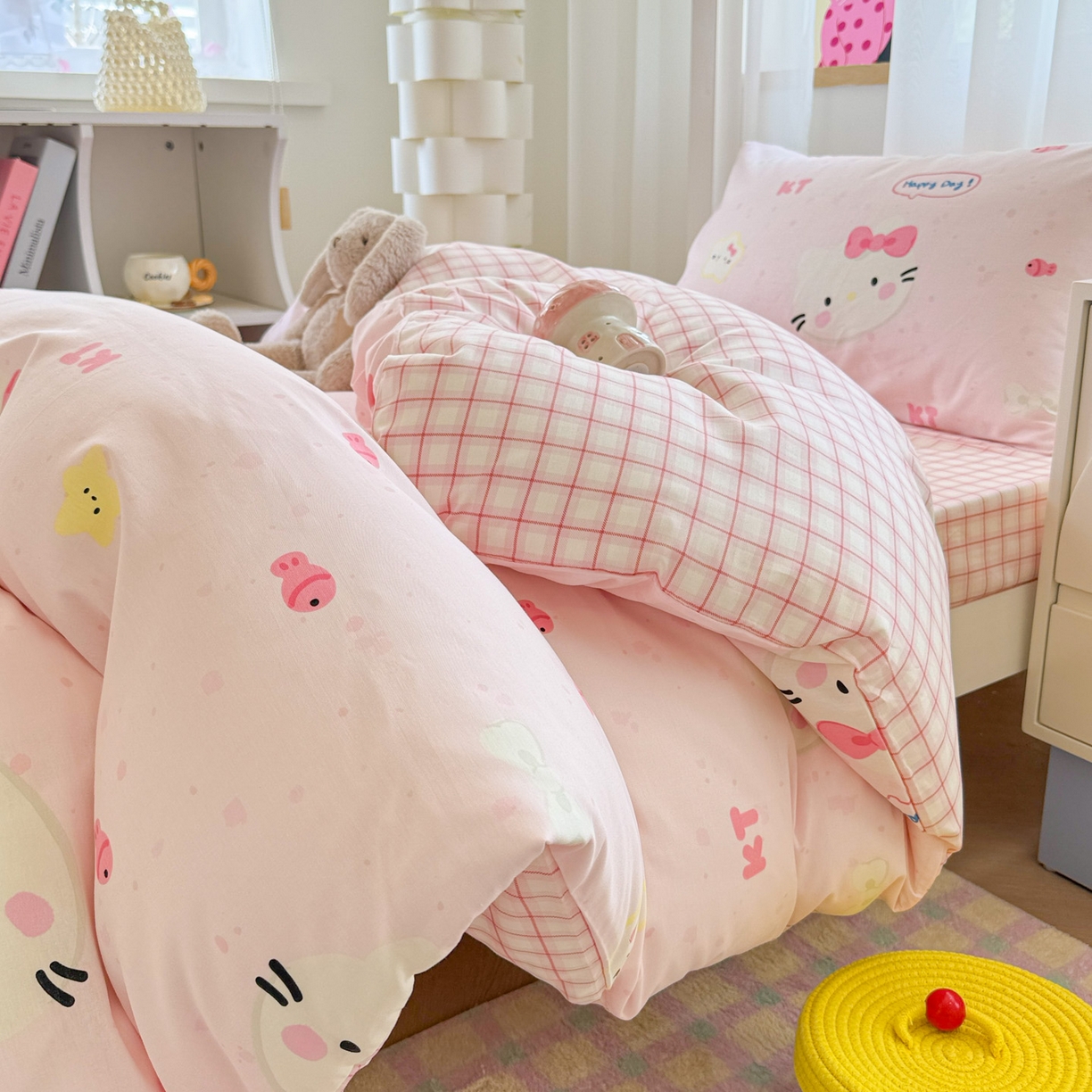 91家纺网 家纺一手货源 找家纺 （总）慕尚家纺 2025新款13070全棉学生季全棉学生床三件套