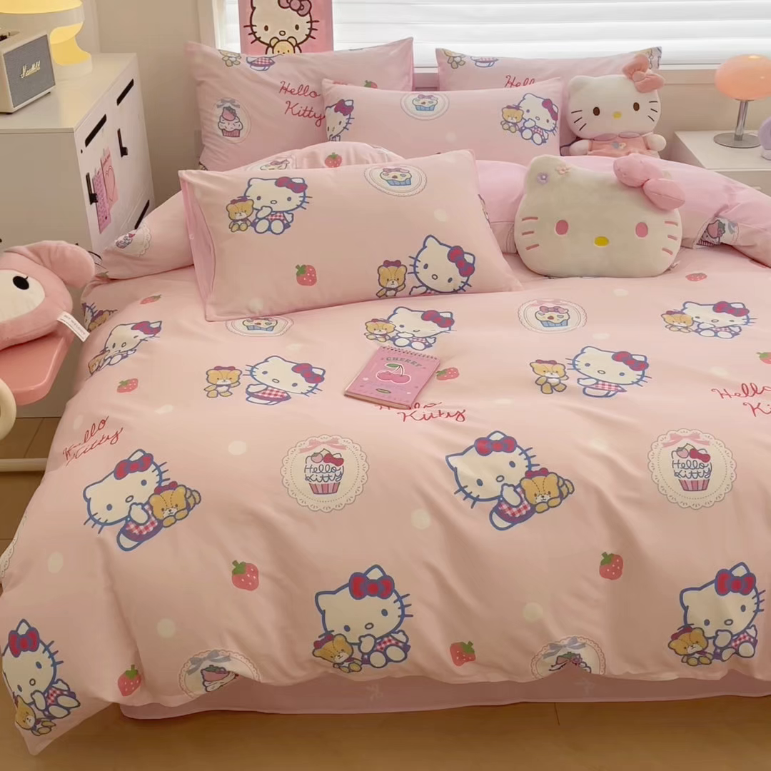 91家纺网 家纺一手货源 找家纺 （总）暮思家居 2025新款正版授权三丽鸥全棉纯棉四件套系列-第三批