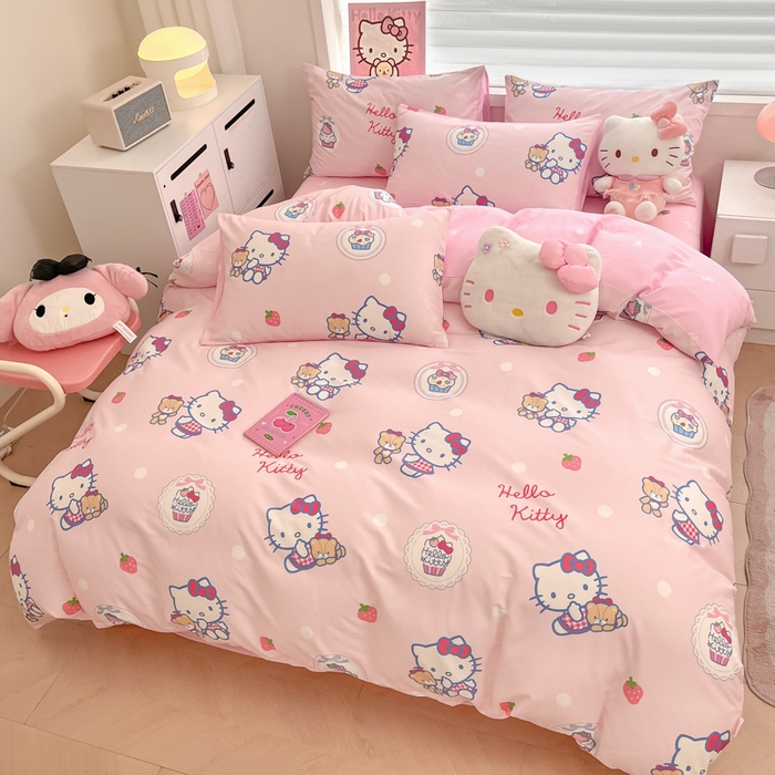 91家纺网 家纺一手货源 找家纺 （总）暮思家居 2025新款正版授权三丽鸥全棉纯棉四件套系列-第三批