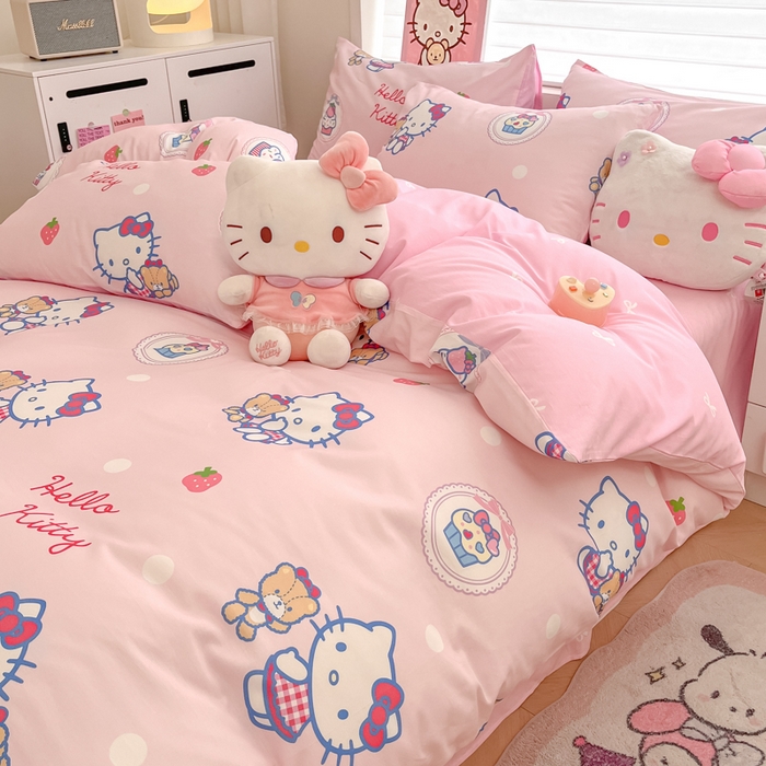 91家纺网 家纺一手货源 找家纺 （总）暮思家居 2025新款正版授权三丽鸥全棉纯棉四件套系列-第三批