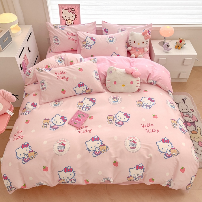 91家纺网 家纺一手货源 找家纺 （总）暮思家居 2025新款正版授权三丽鸥全棉纯棉四件套系列-第三批