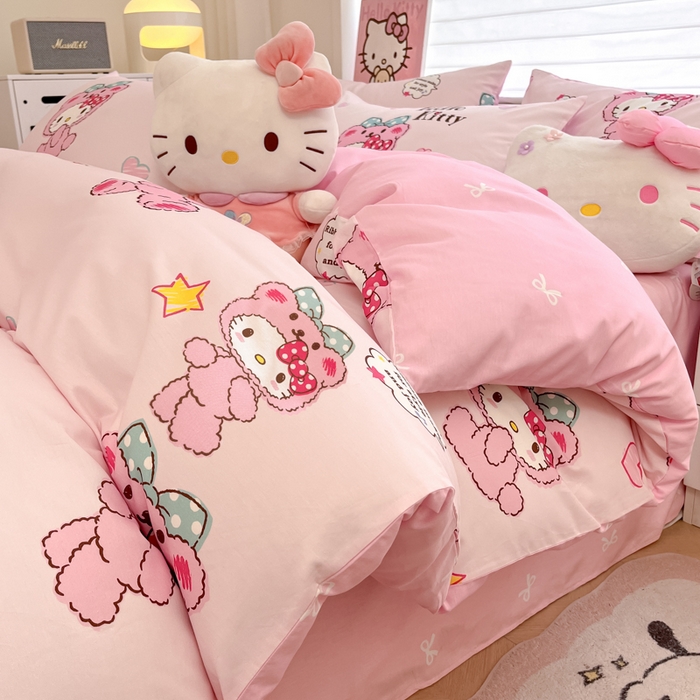 91家纺网 家纺一手货源 找家纺 （总）暮思家居 2025新款正版授权三丽鸥全棉纯棉四件套系列-第三批