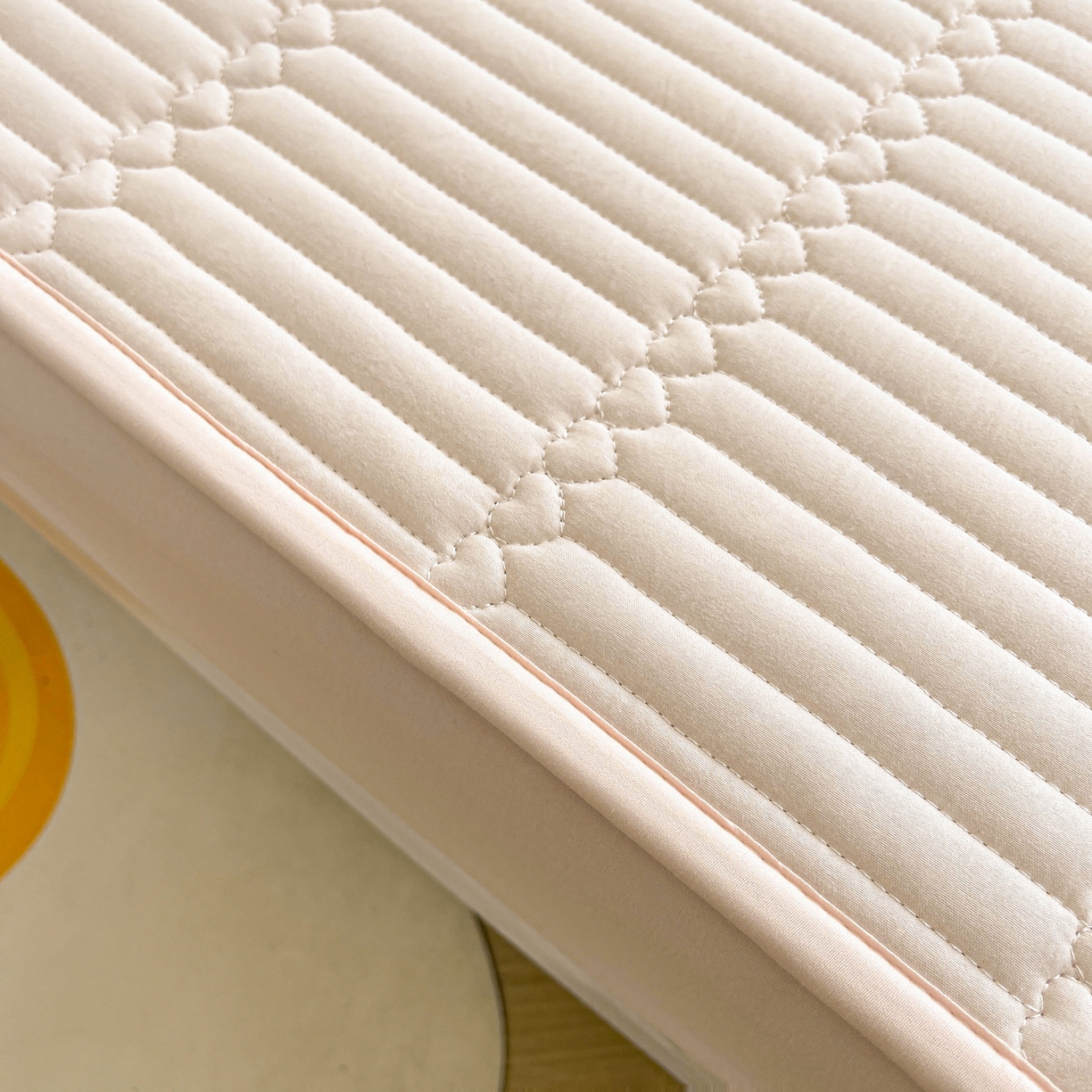 91家纺网 家纺一手货源 找家纺 雯豆2025新品学生床上下铺夹棉床笠宿舍床垫保护套 简爱-密合粉