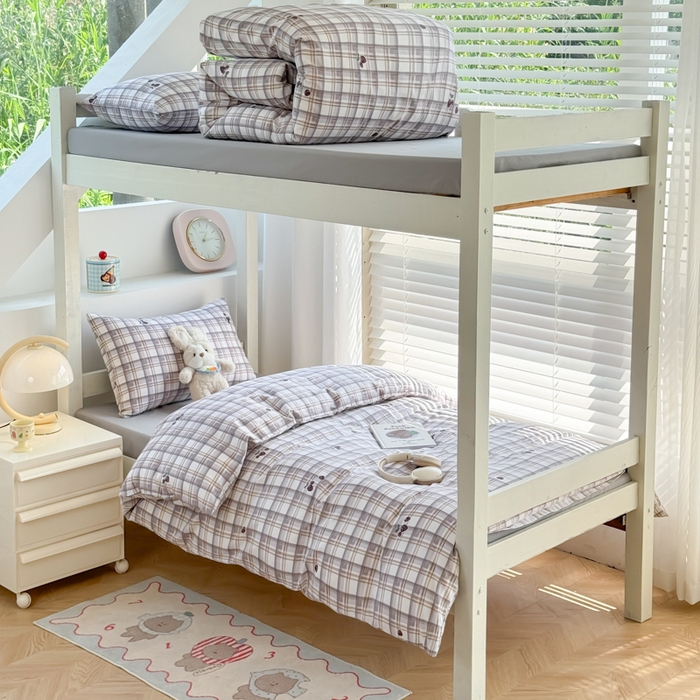 91家纺网 家纺一手货源 找家纺 （总）简冠家纺 2025新款全棉学生三件套宿舍三件套纯棉学生床垫被子被芯