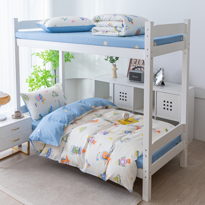 91家纺网 家纺一手货源 找家纺 （总）简冠家纺 2025新款全棉学生三件套宿舍三件套纯棉学生床垫羽丝绒被子被芯