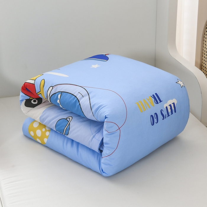 91家纺网 家纺一手货源 找家纺 梵赫 2025新款小版全棉纯棉卡通幼儿园儿童三件套套件 飞行员