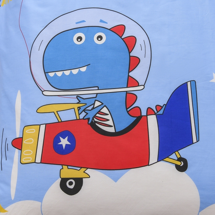 91家纺网 家纺一手货源 找家纺 梵赫 2025新款小版全棉纯棉卡通幼儿园儿童三件套套件 飞行员