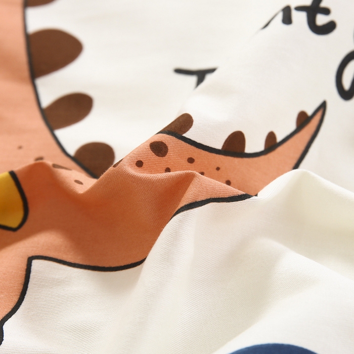 91家纺网 家纺一手货源 找家纺 梵赫 2025新款小版全棉纯棉卡通幼儿园儿童三件套套件 欢乐园-白