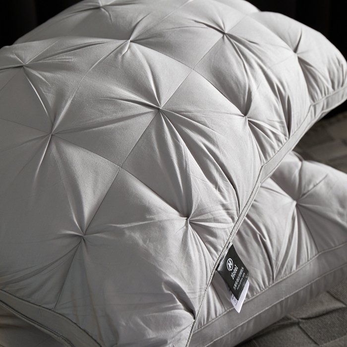 91家纺网 家纺一手货源 找家纺 御眠纺羽绒被壳 2025新款扭花羽毛枕全棉扭花羽毛枕升级款可定制尺寸 扭花羽绒枕灰一只 中枕