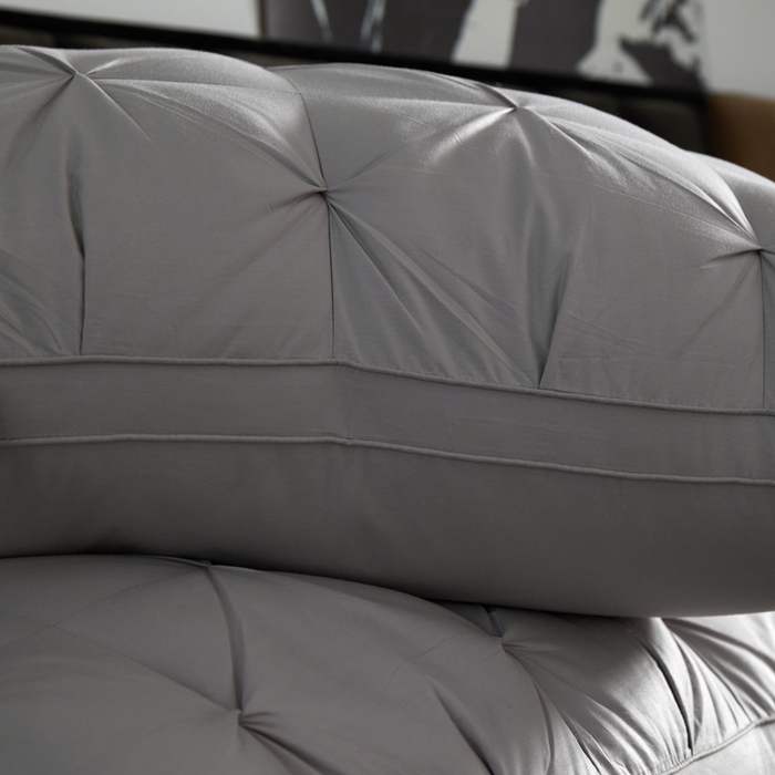 91家纺网 家纺一手货源 找家纺 御眠纺羽绒被壳 2025新款扭花羽毛枕全棉扭花羽毛枕升级款可定制尺寸 扭花羽绒枕灰一只 中枕