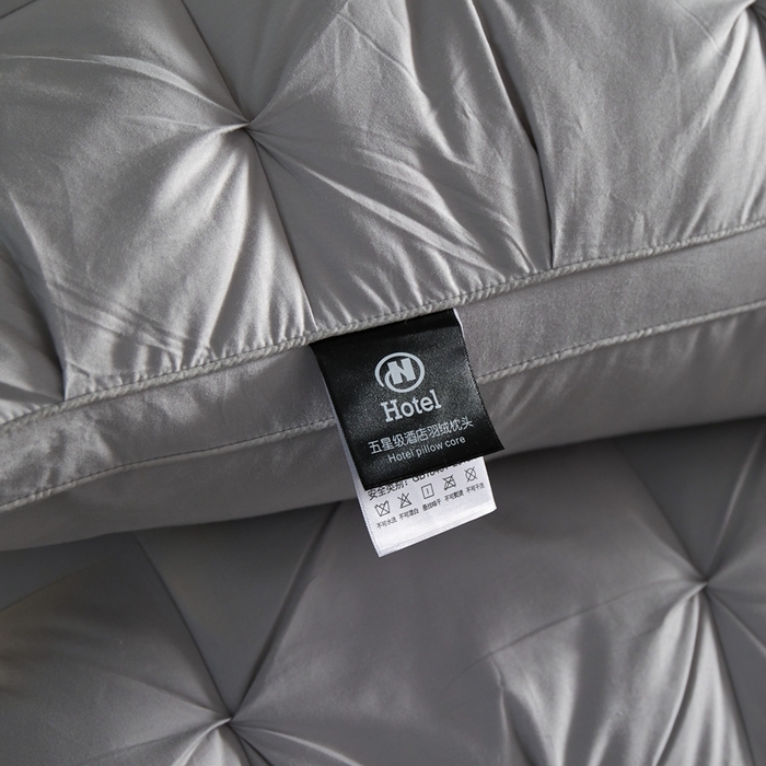 91家纺网 家纺一手货源 找家纺 御眠纺羽绒被壳 2025新款扭花羽毛枕全棉扭花羽毛枕升级款可定制尺寸 扭花羽绒枕灰一对 低枕