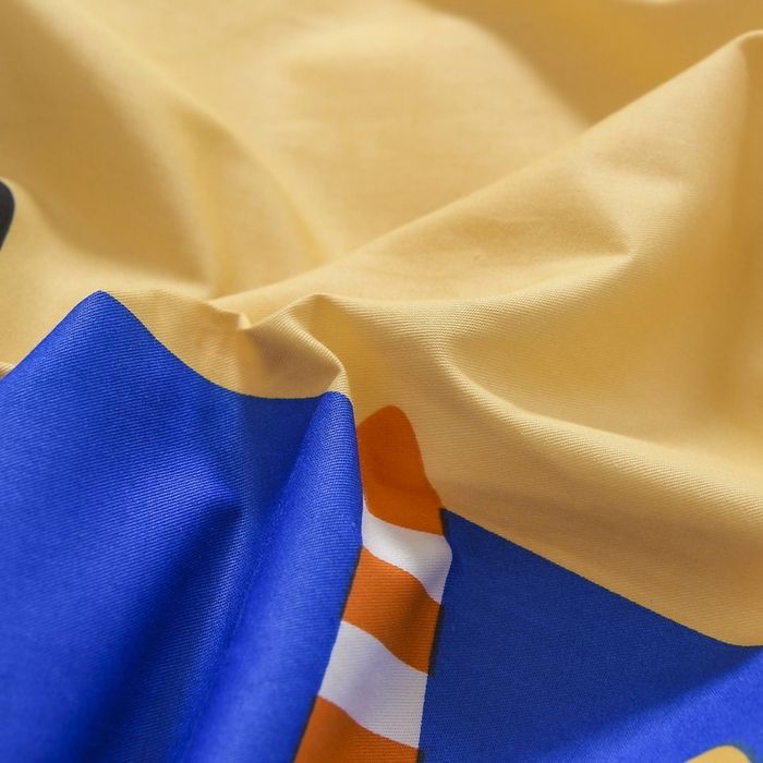 91家纺网 家纺一手货源 找家纺 梵赫 2025新款小版全棉纯棉卡通幼儿园儿童三件套套件 开心挖机