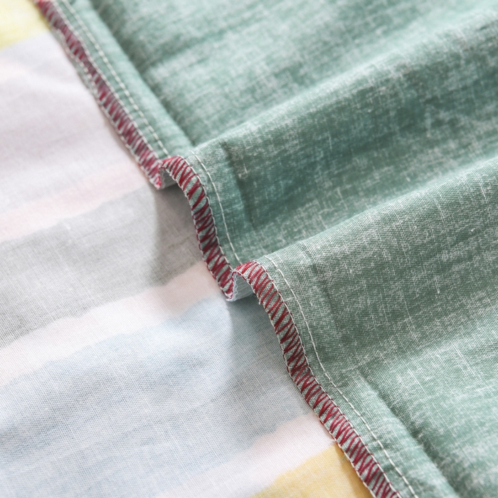 91家纺网 家纺一手货源 找家纺 梵赫 2025新款小版全棉纯棉卡通幼儿园儿童三件套套件 恐龙家族（绿）