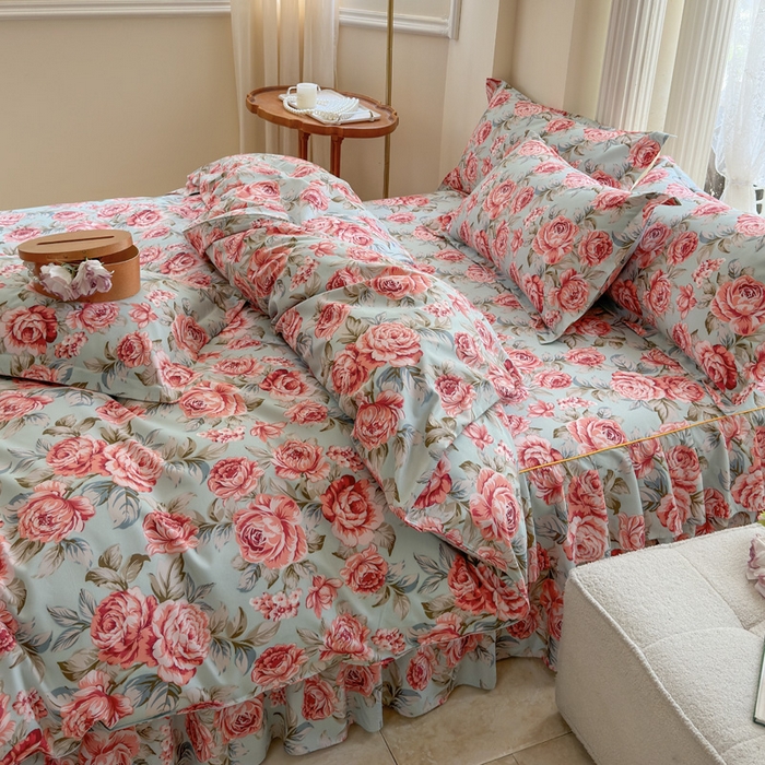 91家纺网 家纺一手货源 找家纺 （总）雨田2025新款夹棉印花床裙