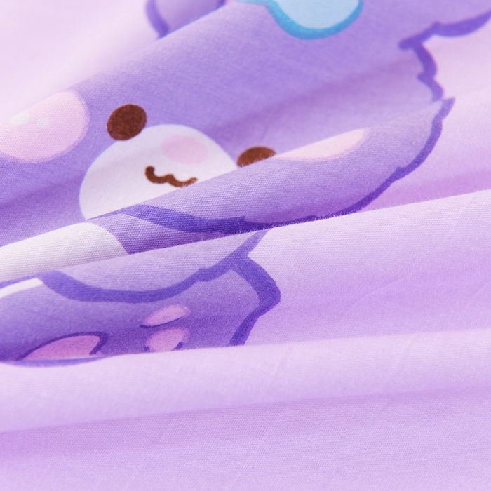 91家纺网 家纺一手货源 找家纺 梵赫 2025新款小版全棉纯棉卡通幼儿园儿童三件套套件 梦幻兔