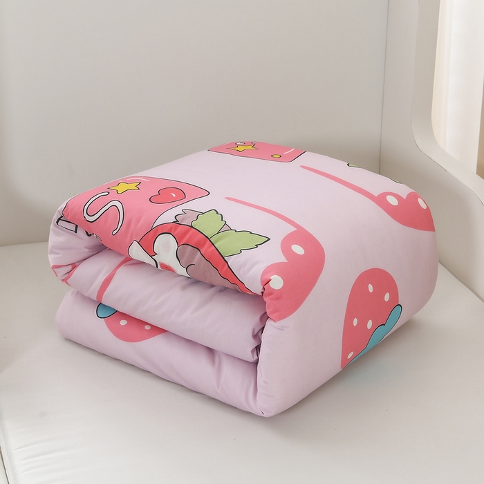 91家纺网 家纺一手货源 找家纺 梵赫 2025新款小版全棉纯棉卡通幼儿园儿童三件套套件 甜心女孩