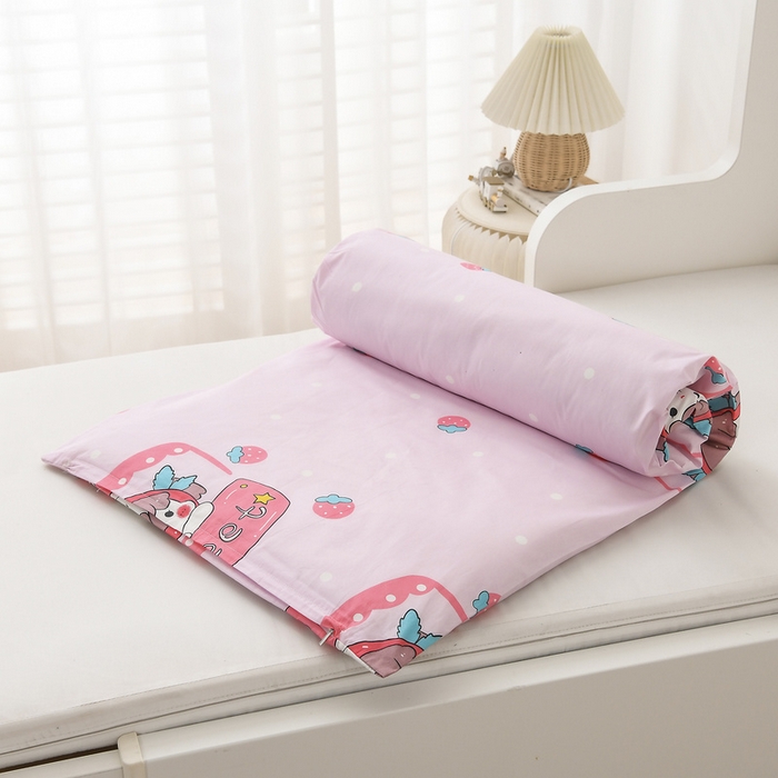 91家纺网 家纺一手货源 找家纺 梵赫 2025新款小版全棉纯棉卡通幼儿园儿童三件套套件 甜心女孩